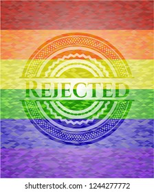 Rejected lgbt colors emblem 