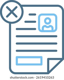 Rejected Line Two Colour Icon