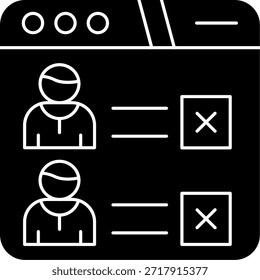 Diseño de icono de Vector de línea rechazado