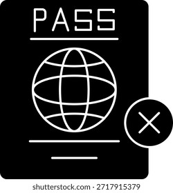 Diseño de icono de Vector de línea rechazado