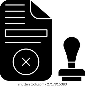 Diseño de icono de Vector de línea rechazado