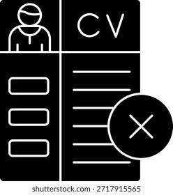 Diseño de icono de Vector de línea rechazado
