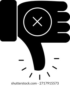 Diseño de icono de Vector de línea rechazado