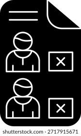 Diseño de icono de Vector de línea rechazado
