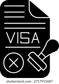 Diseño de icono de Vector de línea rechazado
