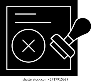 Diseño de icono de Vector de línea rechazado