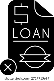 Diseño de icono de Vector de línea rechazado