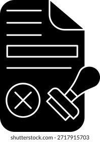 Diseño de icono de Vector de línea rechazado