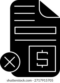 Diseño de icono de Vector de línea rechazado