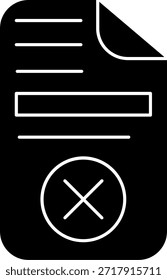 Diseño de icono de Vector de línea rechazado
