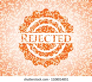 Rejected orange mosaic emblem