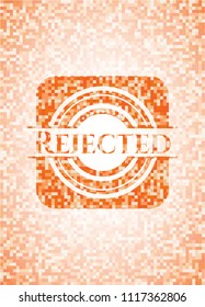 Rejected orange mosaic emblem