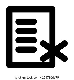 Rejected Outline Style Black. Perfect for website mobile app presentation and any other projects. Editable vector. 24 X 24 Pixel Perfect.