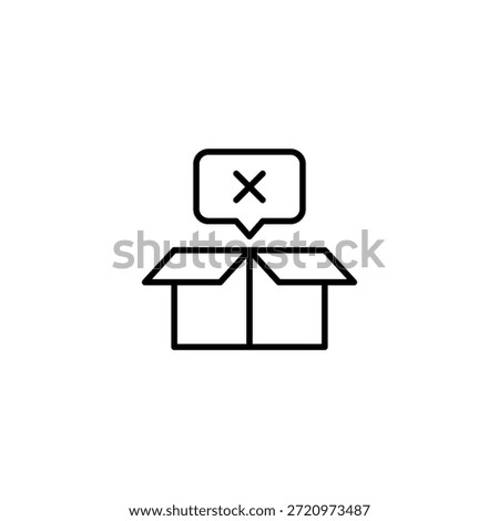 Rejected Package Delivery Icon Minimal Design