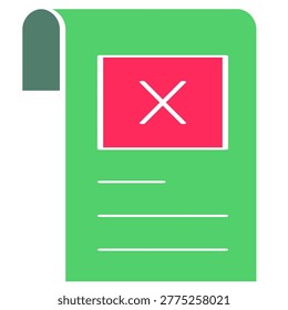 Rejected Proposal, rejected Document Icon