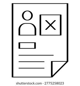 Rejected Proposal, rejected Document Icon