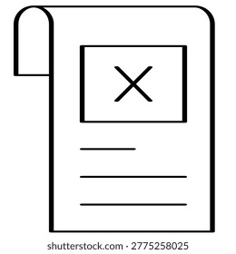 Rejected Proposal, rejected Document Icon