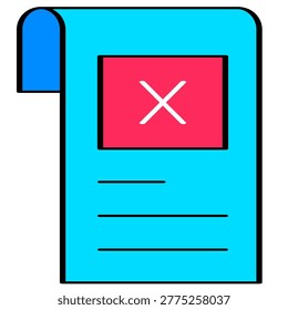 Rejected Proposal, rejected Document Icon