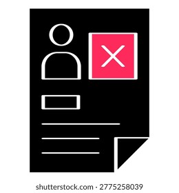 Rejected Proposal, rejected Document Icon