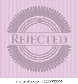 Rejected retro style pink emblem