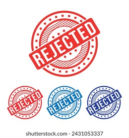 Rejected, Rubber stamp Design vector, illustration