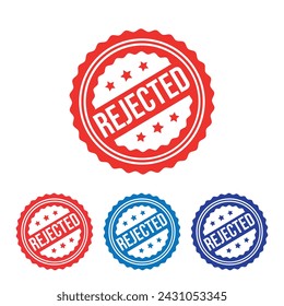 Rejected, Rubber stamp Design vector, illustration