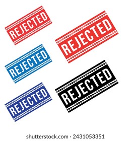 Abgelehnt, Gummistempel Design Vektor, Abbildung