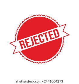 Rejected Rubber stamp design. VECTOR ILLUSTRATION.