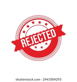 Rejected Rubber stamp design. VECTOR ILLUSTRATION.