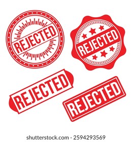 Rejected Rubber stamp design Vector 