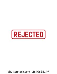 REJECTED Rubber stamp design vector