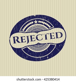 Rejected rubber stamp with grunge texture
