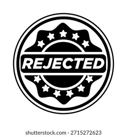 Rejected Rubber Stamp Icon Vector Design Template