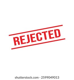 REJECTED Rubber Stamp Set Vector