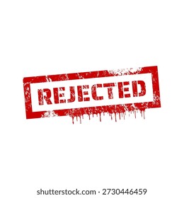 Rejected - rubber stamp - vector illustration