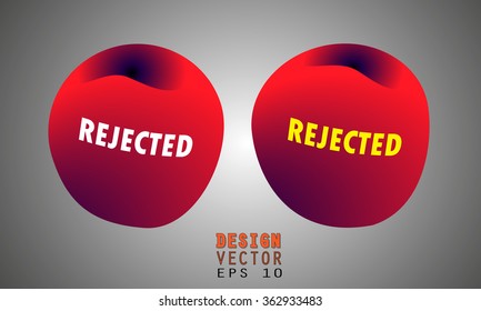 REJECTED : set of 2 new fruit imitation glossy colored icons, labels, new gel like style collection, fully editable vector illustration EPS 10