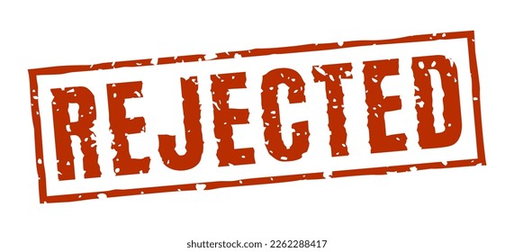 Rejected  Sign Word Text Rubber Stamp Grunge Effect Vector Illustration