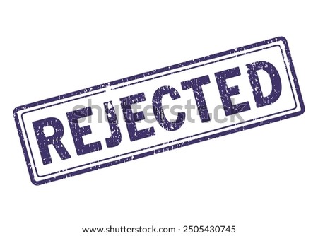 Rejected stamp blue ink vector scalable format