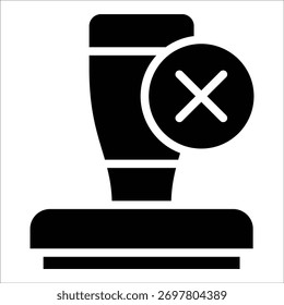 Elemento de icono de sello rechazado para diseño