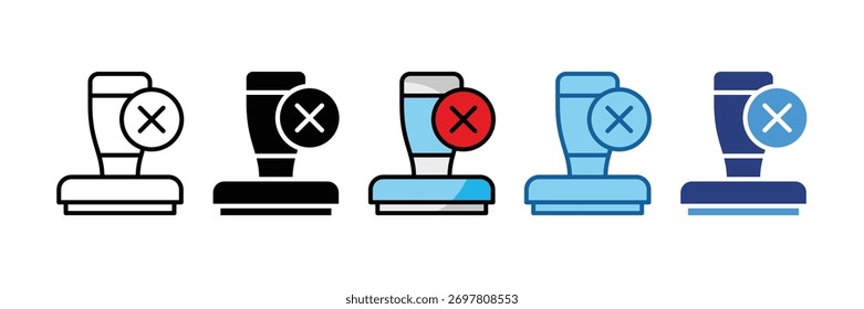 Abgelehntes Stempelsymbolelement für Design