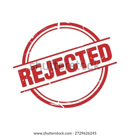 Rejected stamp mark with red circle and diagonal line