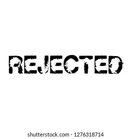 Rejected stamp on white background