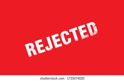 Rejected Stamp Rejected Stamp Red Background Stock Vector (Royalty Free