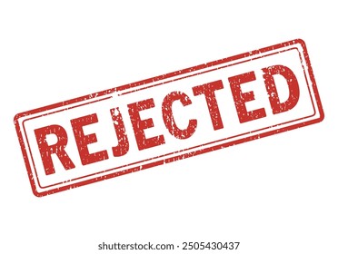 Rejected stamp red ink vector scalable format