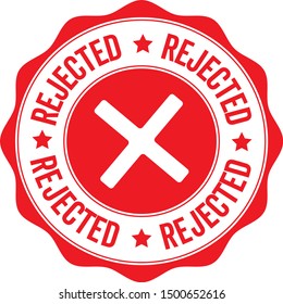 rejected. stamp. red round grunge vintage rejected sign 