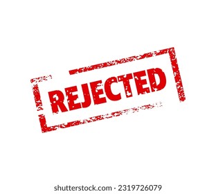 Rejected stamp. Red Rejected Rubber Grunge Stamp Seal vector design and illustration.
