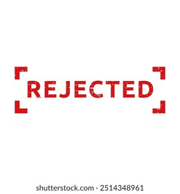 Rejected Stamp. Red Rejected Rubber Grunge Stamp Seal Vector Illustration.