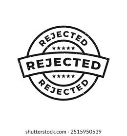 Rejected Stamp. Red Rejected Rubber Grunge Stamp Seal Vector Illustration.
