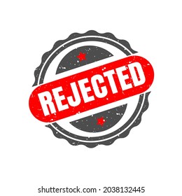 Rejected Stamp. Rejection Emblem Isolated vector