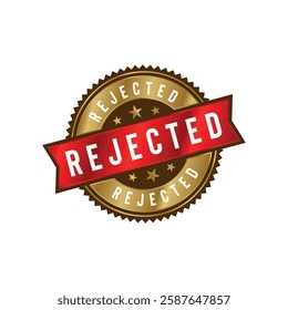 Rejected Stamp Seal Vector Template